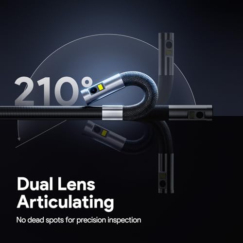 DEPSTECH Dual Lens Articulating Borescope Inspection Camera