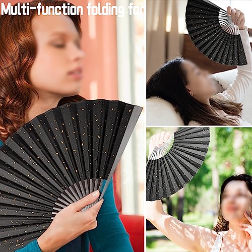 TISUR Large Titanium Folding Hand Fan for Men