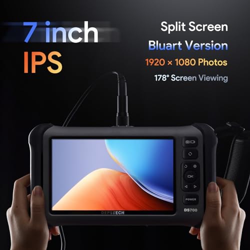 DEPSTECH 7'' IPS Endoscope Camera: Triple-Lens Borescope