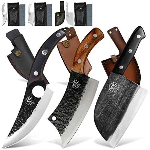6-Piece Professional Knife Set with Leather Sheath
