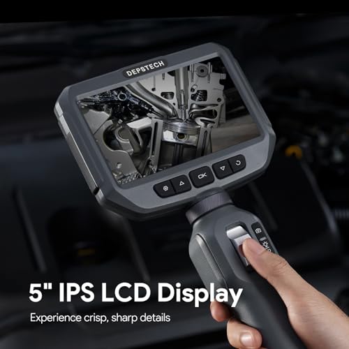 DEPSTECH Dual Lens Articulating Borescope Inspection Camera