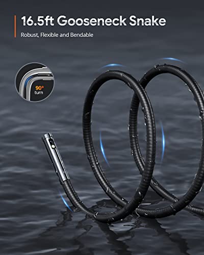 Triple Lens Borescope Inspection Camera, 1080P HD Endoscope