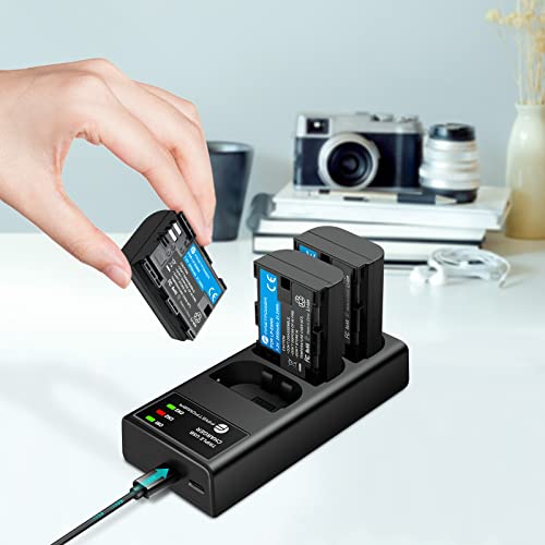 3-Pack Battery & Charger for Canon EOS Cameras