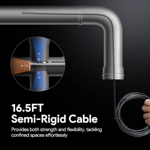 DEPSTECH 7'' IPS Endoscope Camera: Triple-Lens Borescope