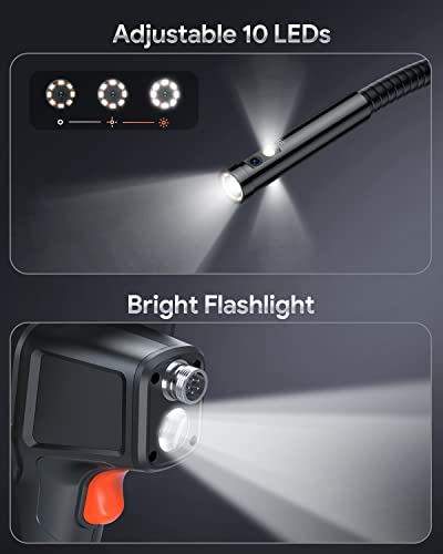 Triple Lens Borescope Inspection Camera, 1080P HD Endoscope