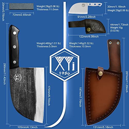 6-Piece Professional Knife Set with Leather Sheath