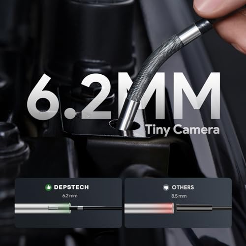 DEPSTECH 0.24in Articulated Borescope Inspection Camera, 4.92FT