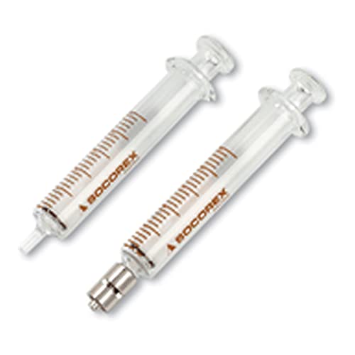 Pack of 3 Wheaton Glass 5 mL Syringes