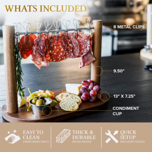 Bacon Clothesline Tiered Tray for Charcuterie Board Display