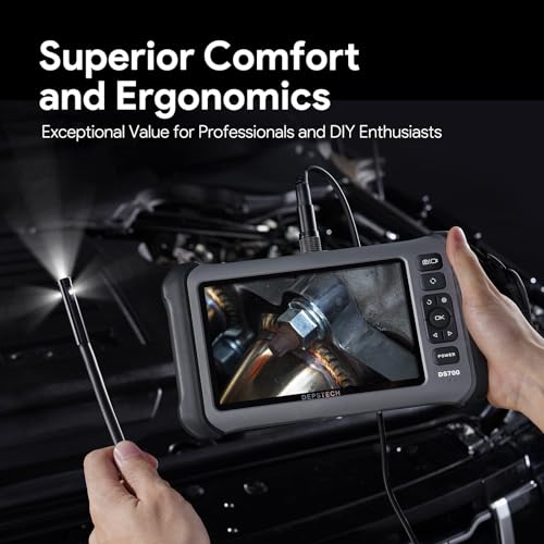 DEPSTECH 7'' IPS Endoscope Camera: Triple-Lens Borescope