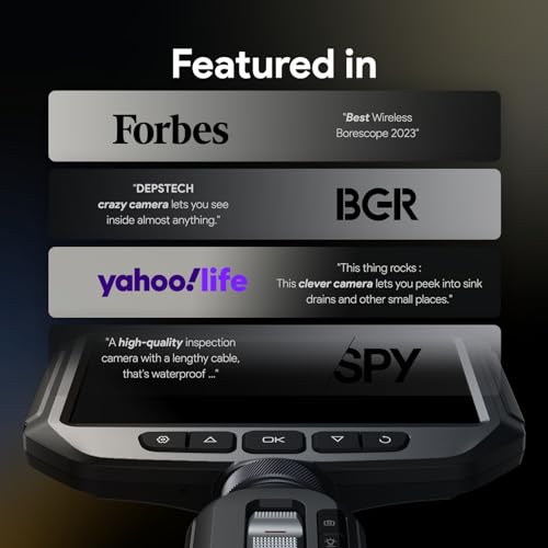 DEPSTECH Dual Lens Articulating Borescope Inspection Camera