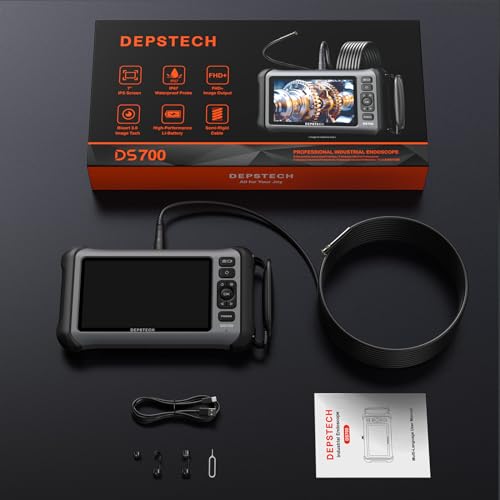 DEPSTECH 7'' IPS Endoscope Camera: Triple-Lens Borescope