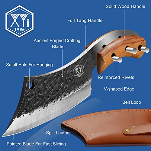 6-Piece Professional Knife Set with Leather Sheath