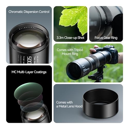 TTArtisan 500mm Super Telephoto Manual Lens for Canon Cameras