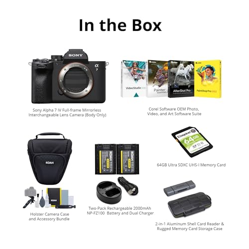 Sony Alpha 7 IV Mirrorless Camera Bundle (6 Items)