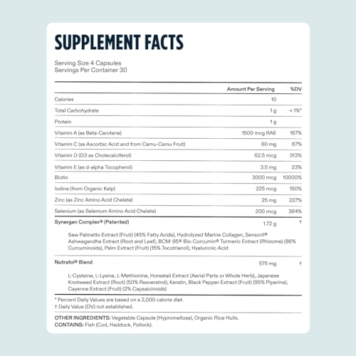 Nutrafol Men's Hair Growth Supplements - Dermatologist Recommended