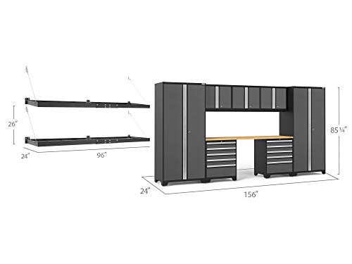NewAge Products Pro Series Platinum 10pc Garage Cabinet