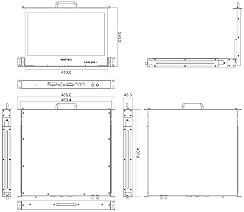 SEETEC 17.3" SC173-HSD-56 1RU Rack Mount Monitor