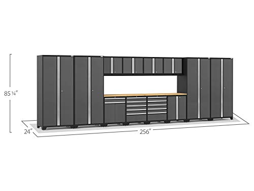 NewAge Pro Series Gray 14pc Garage Cabinets Set