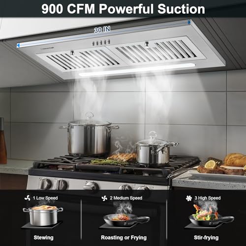 AMZCHEF 30 Inch Stainless Steel Range Hood VIP