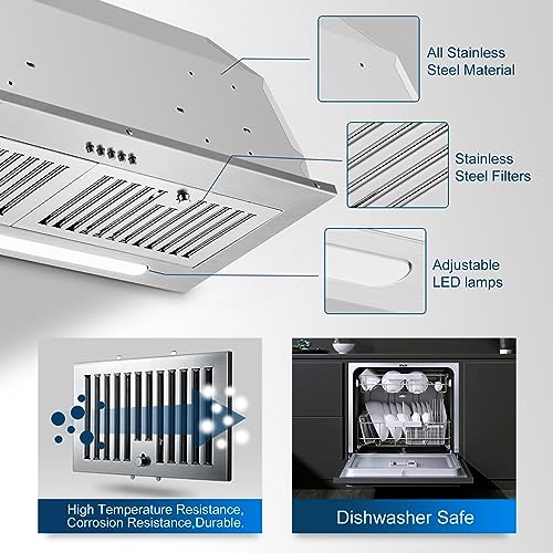 AMZCHEF 30 Inch Stainless Steel Range Hood VIP