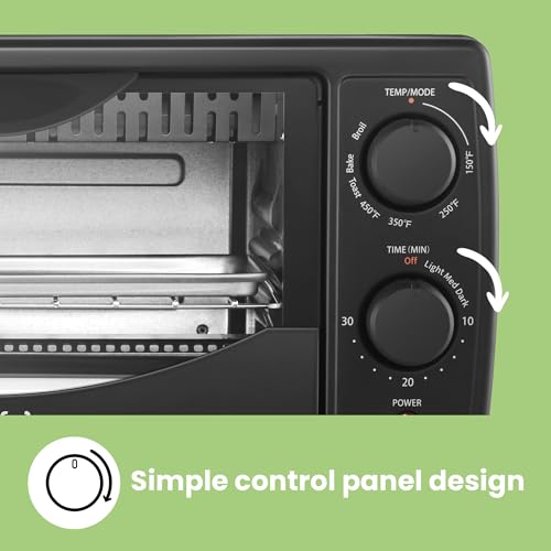 COMFEE' Mini Toaster Oven Combo, 4 Slice, 950W
