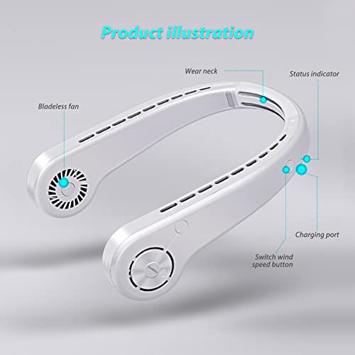 Portable Bladeless Neck Fan for VIP Shoppers, USB Rechargeable