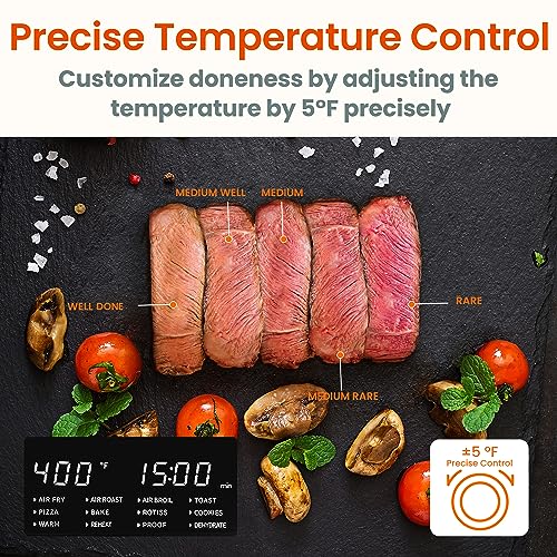 COMFEE' 12-in-1 Air Fryer Toaster Oven Combo