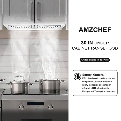 AMZCHEF 30 Inch Stainless Steel Range Hood VIP