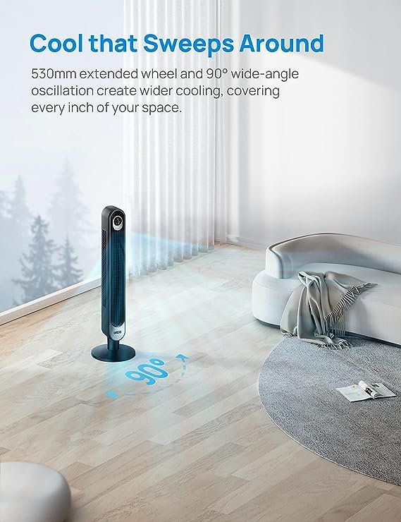 Smart Tower Fan with WiFi & Voice Control