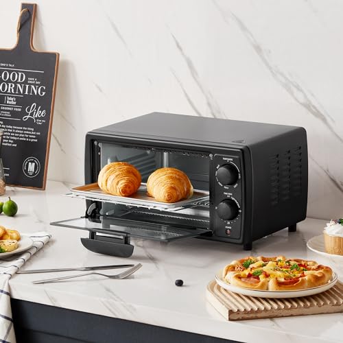 COMFEE' Mini Toaster Oven Combo, 4 Slice, 950W
