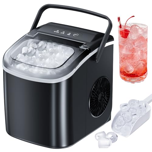 Kismile Portable Ice Maker - Fast, Self-Cleaning, Smart Button