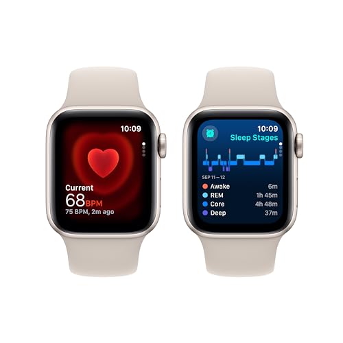 Apple Watch SE (2nd Gen) GPS 40mm Smartwatch - Starlight Aluminum & Sport Band