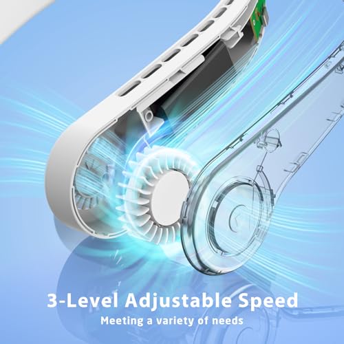 Portable Bladeless Neck Fan for VIP Shoppers, USB Rechargeable