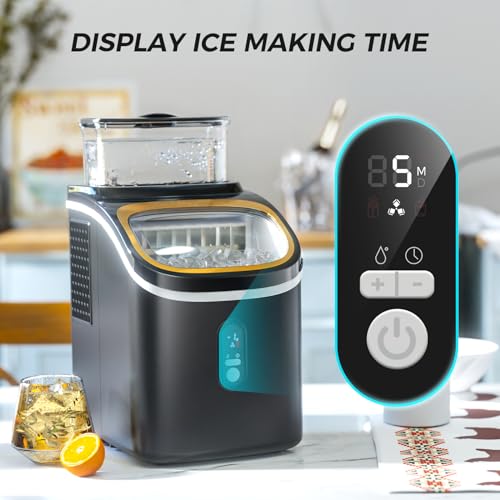 Kismile Portable Ice Maker Machine: 33Lbs/Day, 16Pcs/5Mins
