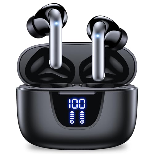 76Hr Playtime Wireless Earbuds with LED Display, Waterproof