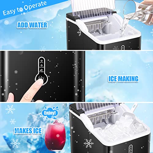 Kismile Ice Maker: Compact Machine, 9 Bullet Cubes