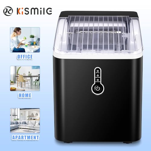 Kismile Ice Maker: Compact Machine, 9 Bullet Cubes