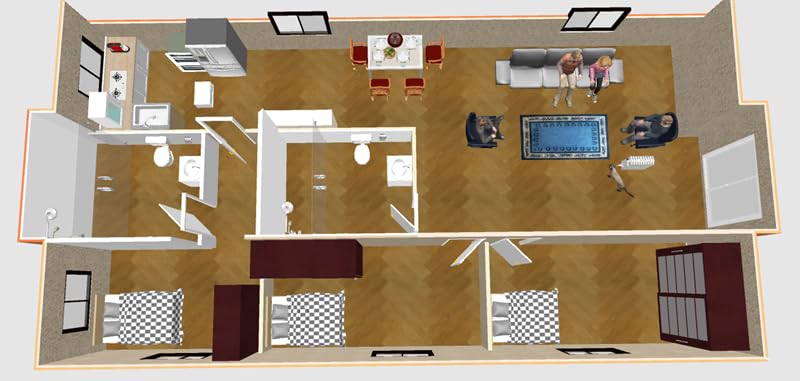 Tiny House with 3 Bedrooms, Container, Luxury