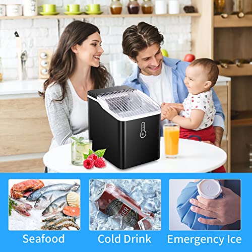 Kismile Ice Maker: Compact Machine, 9 Bullet Cubes