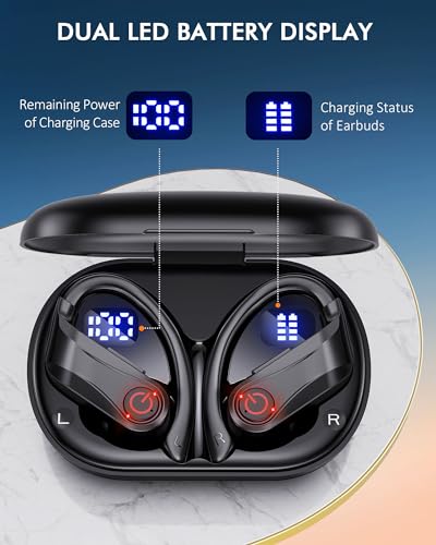 EUQQ Wireless Earbuds with 120H Playtime & LED Display