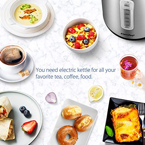 Stainless Steel Electric Kettle with LED Light & Auto Shut-Off