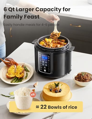 COMFEE 9-in-1 Electric Pressure Cooker Multifunction 6 Quart