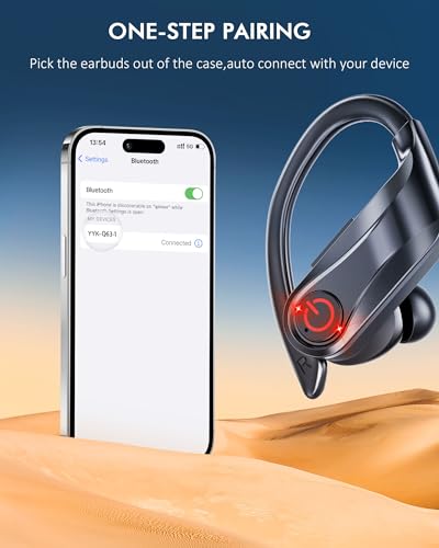 EUQQ Wireless Earbuds with 120H Playtime & LED Display