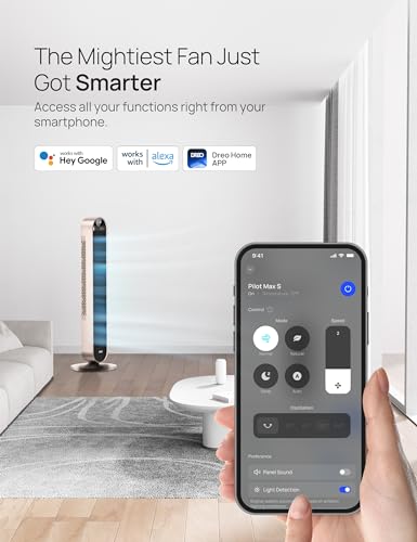 Smart Tower Fan with Voice Control, 120° Oscillation