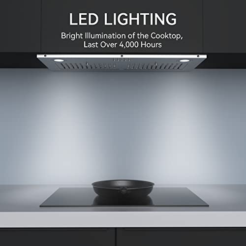 Hermitlux 30" Stainless Steel Range Hood, 3 Speed