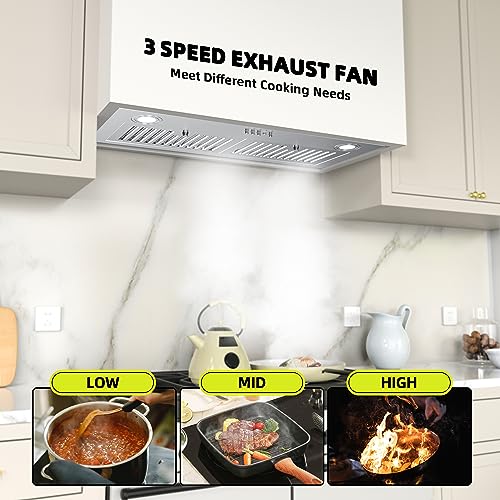 30" FIREGAS Range Hood Insert with 600 CFM
