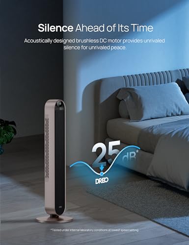 Smart Tower Fan with Voice Control, 120° Oscillation