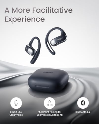 SHOKZ OpenFit Air Wireless Earbuds, Water Resistant Black