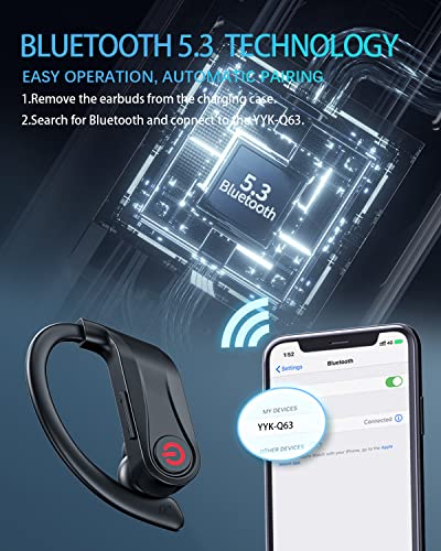 EUQQ Wireless Earbuds with 120H Playtime & LED Display